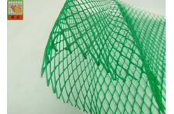 China HDPE Diamond Hole Extruded Plastic Netting , Green Protective Plastic Mesh Sleeve supplier