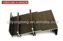 China Champagne Bronze Electrophoresis Coated Aluminium Snap Frame Profile With Customized Design Drawing supplier