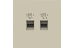 China Vertical conjoined Multimedia Wall Socket , Big module Rj11 Phone Socket supplier