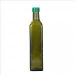 Food Grade Antique Olive Oil Bottle , Vinegar Lead Free Glass Sauce Bottles for sale