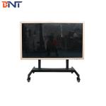 Horizontal Design Rolling TV Mount , Electric Lifting Floor Stand TV Mobile Cart for sale