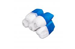 China Anti Bacterial Waterproof Blue And White Disposable Use Medical PP+CPE Shoe Cover supplier