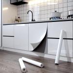 Vinyl Wallpapers Glossy Waterproof Self Adhesive PVC Decorative Film Kitchen