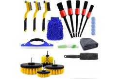 China PP Intrior Exterior Interior Car Detailing Brush Kit 23 PCS supplier