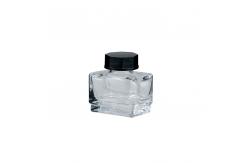 China Clear Square Empty 50 Ml Glass Ink Bottle Various Shapes Glass Bottle supplier