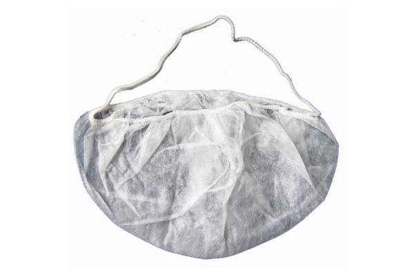 White Reusable Food Safety Beard Nets Non - Bacterial For Food Handling
