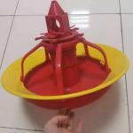 Wholesale Plastic Automatic Food Pan Animal Quail Turbo Feeder Tray Chicken Feeder for Poultry Broiler for sale