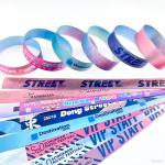 Colorful Laser Wristbands Customized at Water Parks with Adjustable Plastic for sale