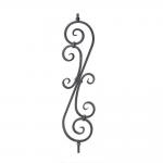 Outdoor Forged Ornamental Iron Parts Wrought Iron Balcony Balusters ISO9001 for sale