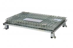 China Stackable Metal Wire Basket Pallet Folding Metal Wire Cage For Transport supplier