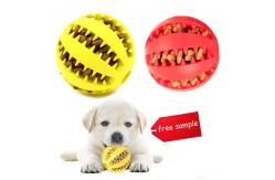 China Red Rubber Interactive Pet Ball Pet Chew Toys 6cm 7cm Unbreakable Dog Ball supplier