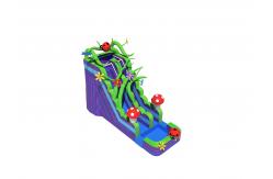 China Marble Wall Mushroom Kingdom Inflatable Water Slides With Pool supplier