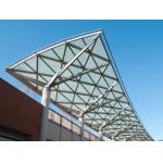 Canopy Frosted Glass Balcony Panels , Coloured Toughened Glass for sale