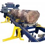 Full Automatic Horizontal Band Saw Mill Machine with log loading arm,hydraulic log rotation for sale