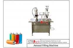 China Semi Automatic Aerosol Spray Paint Can Filling Capping Machine Gas supplier