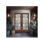 Custom Wooden Door Glass , Theft Proof Bevel Translucent Glass Panels for sale