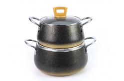 China Easy Clean Induction 2 Pcs 12L Ceramic Cookware Sets supplier