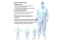 China Adults Breathable Medical Protective Coveralls With Elastic In Hood supplier