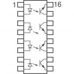 ILQ2 Integrated Circuit Chip Optocoupler , Phototransistor Output