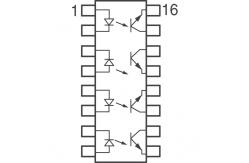 China ILQ2 Integrated Circuit Chip Optocoupler , Phototransistor Output supplier