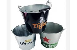 China CMYK 8L Metal Wine Bucket Galvanized Large Tin Ice Bucket supplier