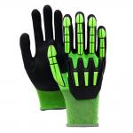 Durable Nylon TPR Gloves Impact Resistant Knuckle Guard Gloves Enhanced Visibility for sale