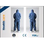 CE Approved Disposable Protective Coveralls Nonwoven Suits White / Yellow / Blue Color for sale