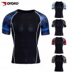 Military Long Sleeve Rash Guard Environmental Friendly Material Flatlock Stitching