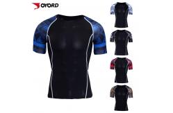 China Military Long Sleeve Rash Guard Environmental Friendly Material Flatlock Stitching supplier