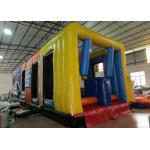 New design inflatable bus obstacle course inflatable public bus shaped obstacle courses inflatable outdoor games for sale