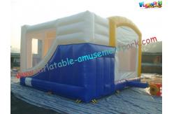 China 155KG Blue Inflatable Bouncy Castles Slide For Garden / Playground supplier