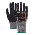 Custom TPR Anti Impact Work Gloves 13 Gauge Nitrile Coated Cut Resistant Hand Gloves for sale