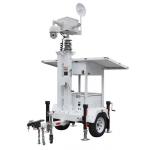 Mobile Solar Surveillance Trailer Security camera trailer For Construction Works for sale