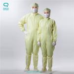 Yellow Anti Static ESD Coat Polyester Filament With Conductive Fiber for sale