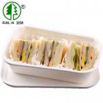 White Microwavable Bagasse Food Containers Eco Friendly Disposable Boxes for sale