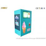 70g/Cup Cash QR Code Soft Ice Cream Vending Machine Tempered Glass Panel