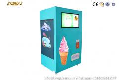 China 70g/Cup Cash QR Code Soft Ice Cream Vending Machine Tempered Glass Panel supplier