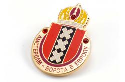 China Laser Printed Custom Metal Security Badge Antique Imitation Soft Enamel Badges supplier