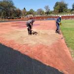 Environmental Rubber Athletic Running Track Prefabricated System Running Track Red