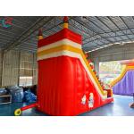 Commercial The Smurfs Inflatable Dry Slides Inflatable Bouncy Castle For Kids