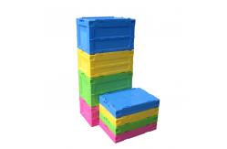 China Logo Printing Non - Toxic Collapsible Plastic Containers American Standard Sizes supplier