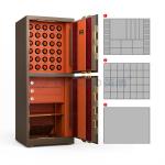 Double door Jewelry Watch Winder Safe Fingerprint Lock With 7 Open Ways