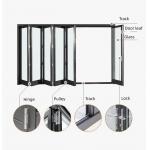 Customized Aluminium Folding Glass Door For Balcony With Double Triple Glazing