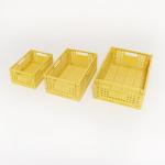 Multiscene OEM Foldable Plastic Basket , Leakproof Collapsible Plastic Storage Bins