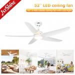 White Ceiling Fan With Light 5 Plastic Blade DC Motor Energy Saving