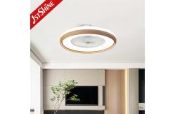 China Imitation Wood Grain Finish 23 Inch DC Motor LED Bedroom Ceiling Fan supplier