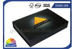 China Matte Black Hinged Lid Gift Box Paper Packaging Box Customized Glossy supplier