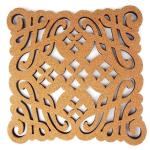12''X12'' Decorative Cork Wall Tiles Hollow Carved Elegant Deisgn FDA PROP65 for sale