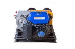 China High Efficiency Double Drum 5 Ton Gas Engine Powered Winch For Lifting supplier