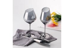 China Classic Long Stem Smoky Crystal Wine Glasses With Decanter Food Grade supplier